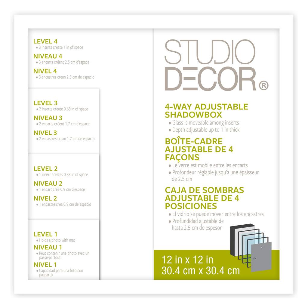 Shop For The White Adjustable Depth Shadow Box 12 X 12 By